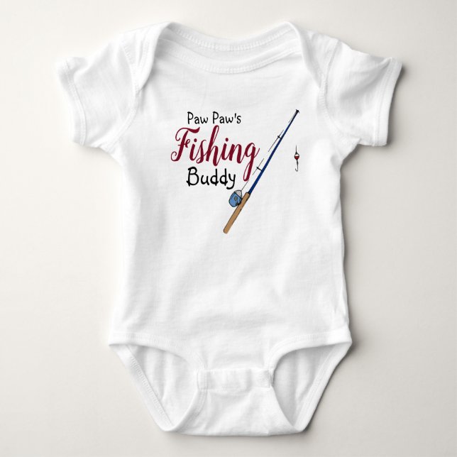 Paw Paw's Fishing Buddy Baby Infant Body Suit Bodysuit (Front)