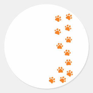 paw print - add your own name or dog breed classic round sticker