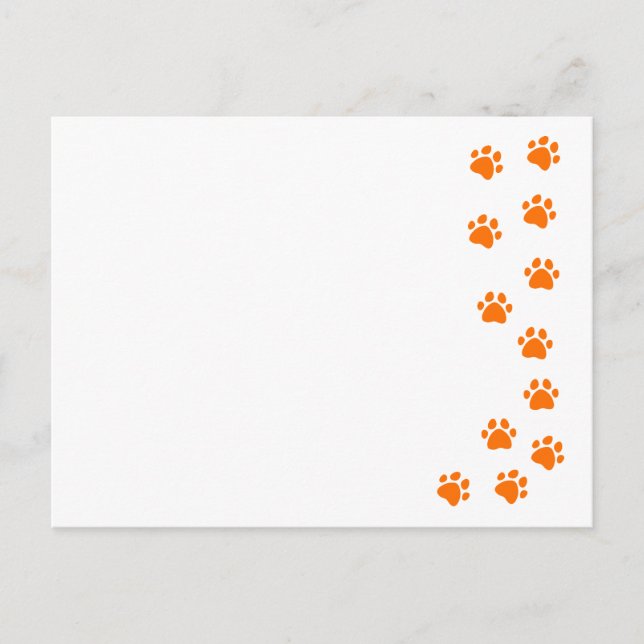 paw print - add your own name or dog breed postcard (Front)
