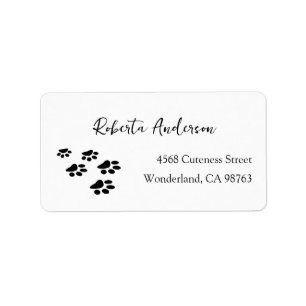 Paw Print Address Labels, Return Address Stickers