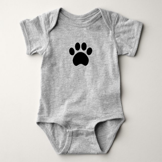 Paw Print Baby Bodysuit (Front)