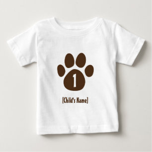 Paw Print Birthday Baby T-Shirt