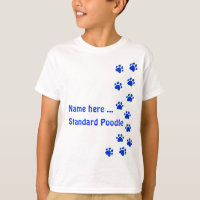 Paw print blue - add your own name or dog breed