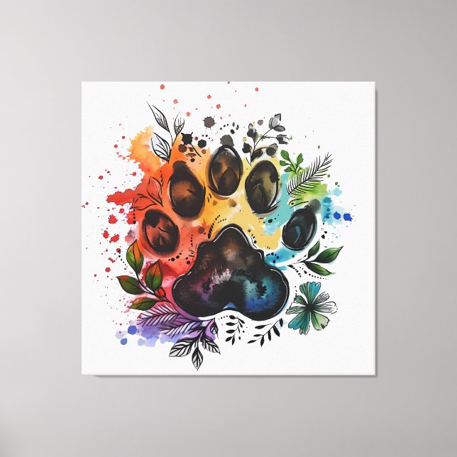 Paw Print Boho Watercolor (Front)