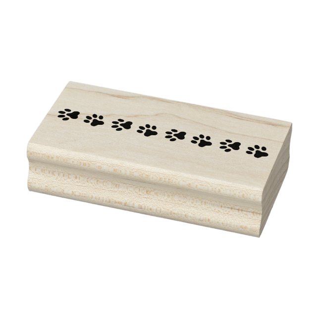Paw print border rubber stamp (Stamp)