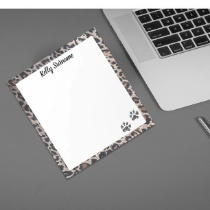 Paw Print! Cat Theme personalised note pad