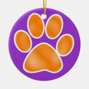 Paw Print Ceramic Tree Decoration