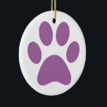 Paw Print     Ceramic Tree Decoration<br><div class="desc">Fun Paw Print design for animal lovers!</div>