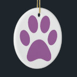 Paw Print     Ceramic Tree Decoration<br><div class="desc">Fun Paw Print design for animal lovers!</div>