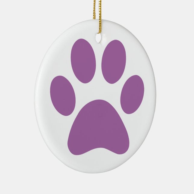 Paw Print     Ceramic Tree Decoration (Right)