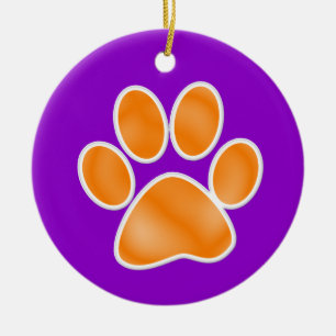 Paw Print Ceramic Tree Decoration