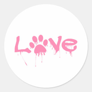 Paw Print   Classic Round Sticker