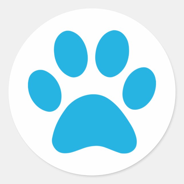 Paw Print   Classic Round Sticker (Front)
