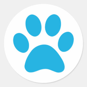 Paw Print Classic Round Sticker