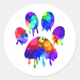 Paw Print     Classic Round Sticker