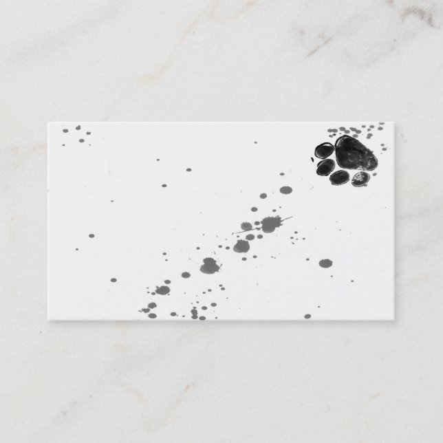 paw print custom business card template (Front)