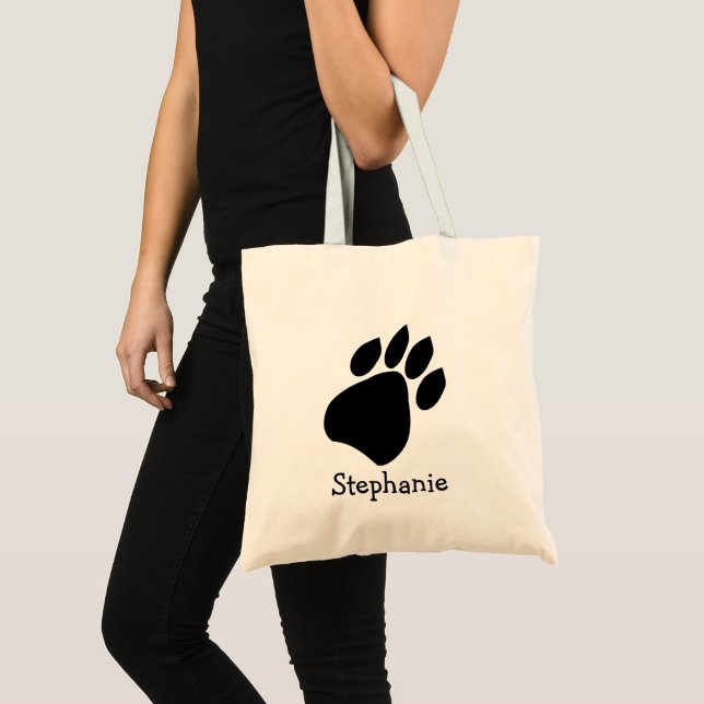 Paw Print Design Tote Bag (Front (Product))