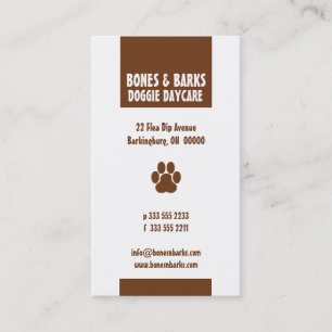 Paw Print Dog Care Business Card