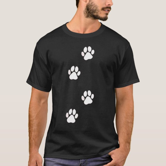 Paw Print Dog Cat Pet T-Shirt (Front)