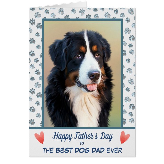 Paw Print Dog Dad Photo Template Father's Day (Front)