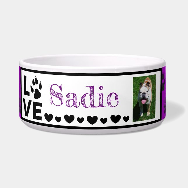 Paw Print. Dog's name and photo Custom (Front)