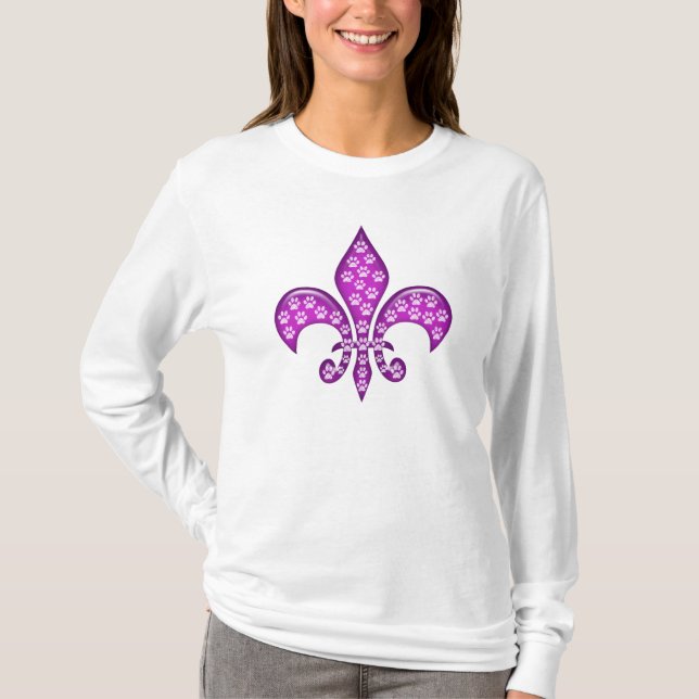 Paw print Fleur de lis! T-Shirt (Front)