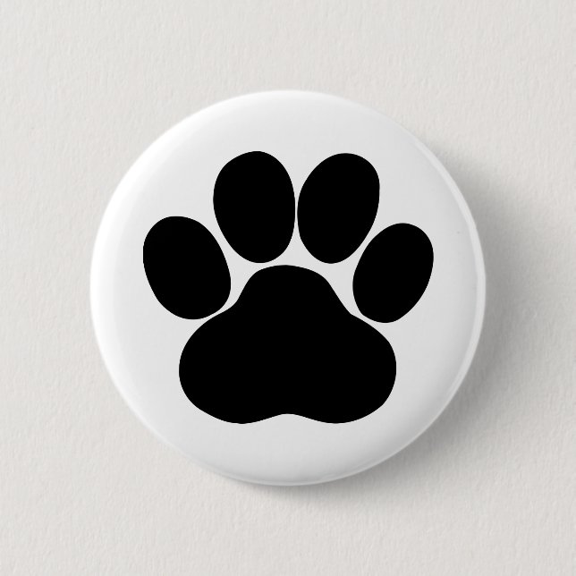 Paw Print for Pet Lover 6 Cm Round Badge (Front)