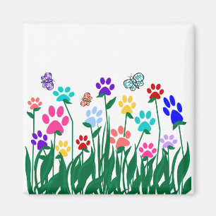 Paw print garden magnet