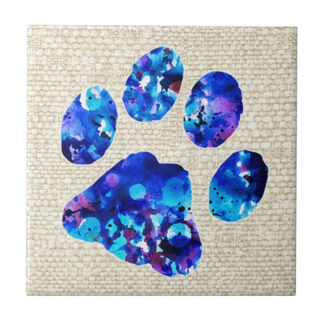 Paw Print - Gifts for Dog Lovers Tile (Front)