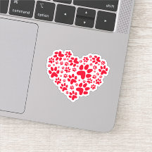 Paw print heart