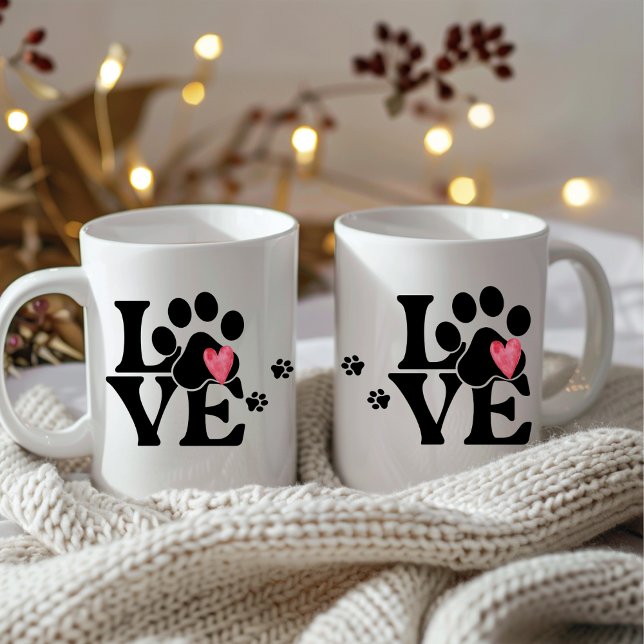 Paw Print Heart Coffee Mug (Creator Uploaded)