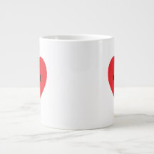 Paw Print Heart Jumbo Mug