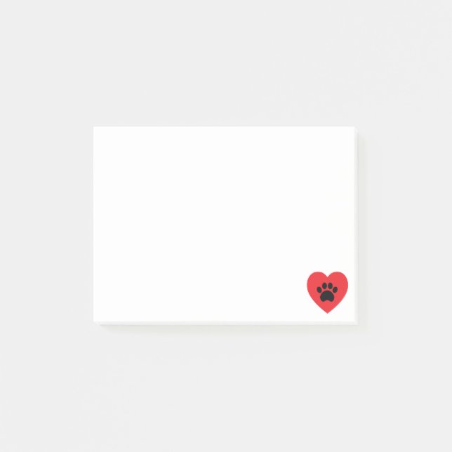 Paw Print Heart Notes (Front)