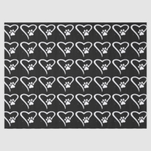 Paw Print Heart Tissue Paper