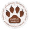 Paw Print in Brown with Business Name and Woof Art