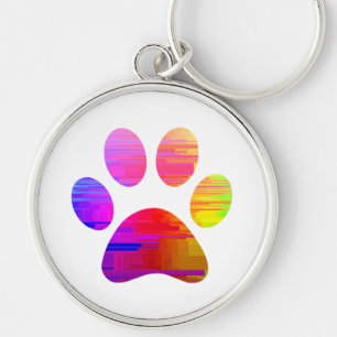 Paw Print Key Ring