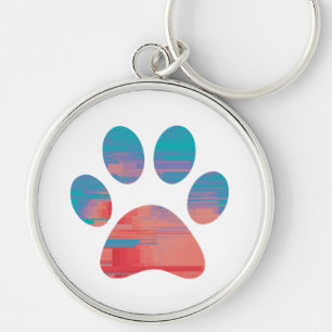 Paw Print Key Ring