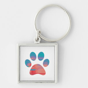 Paw Print Key Ring