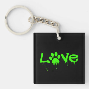 Paw Print Keychain