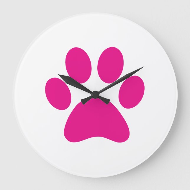 Paw Print Large Clock (Front)