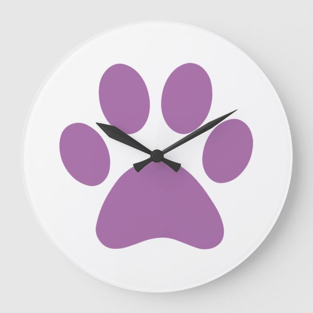 Paw Print   Large Clock (Front)
