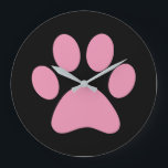 Paw Print      Large Clock<br><div class="desc">Fun Paw Print design for animal lovers!</div>