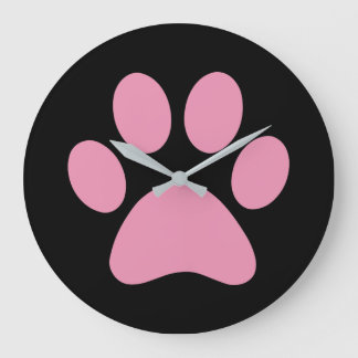 Paw Print      Large Clock