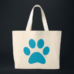 Paw Print     Large Tote Bag<br><div class="desc">Fun Paw Print design for animal lovers!</div>