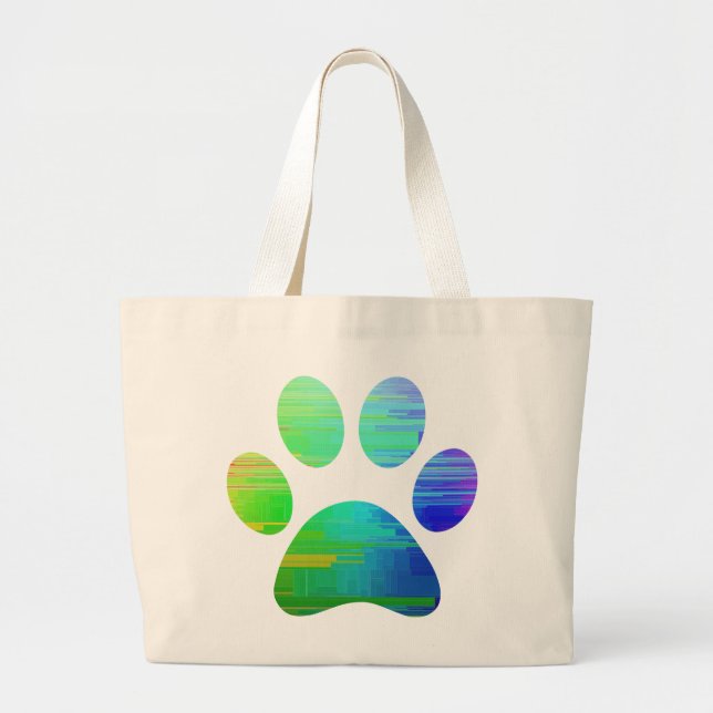 Paw Print           Large Tote Bag (Front)