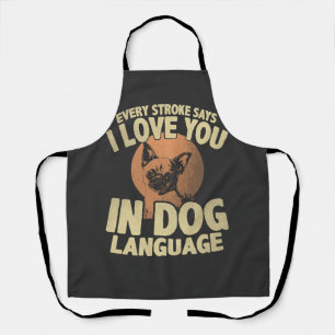 Paw Print Love Dog Quote Art for Pet Owners Apron