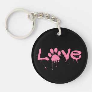 Paw Print Magnet Keychain