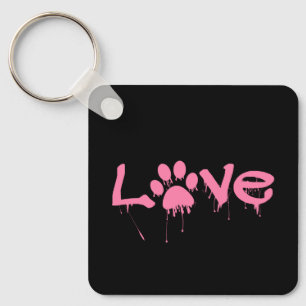 Paw Print Magnet Keychain