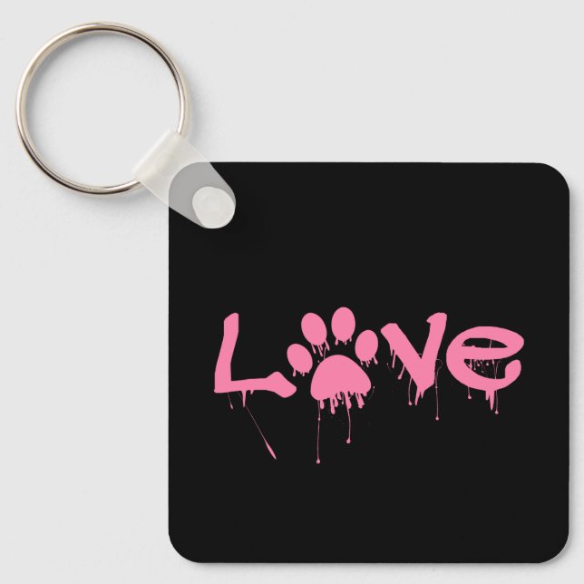 Paw Print     Magnet Keychain (Front)