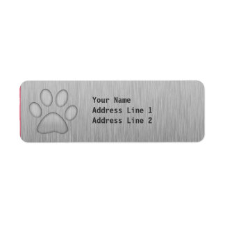 Paw Print; Metal-look